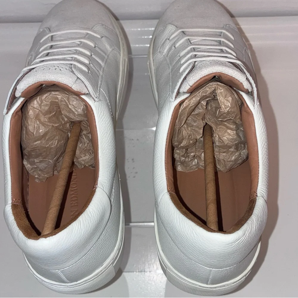 Allen Edmonds White Fisher Mix Leather Sneakers Sz 12 - Picture 5 of 10